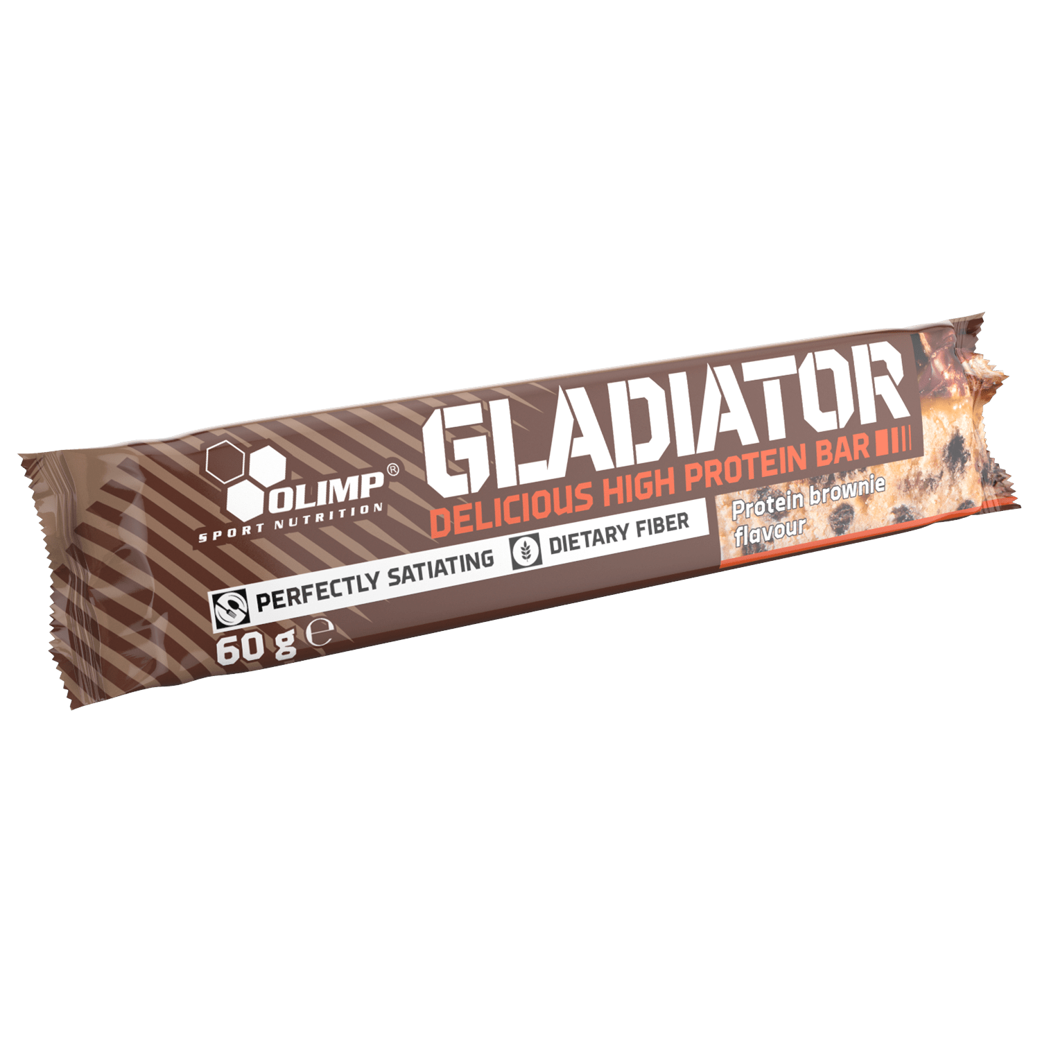 Батончик Olimp Gladiator, 60 грамм Брауни,  ml, Olimp Labs. Bar. 