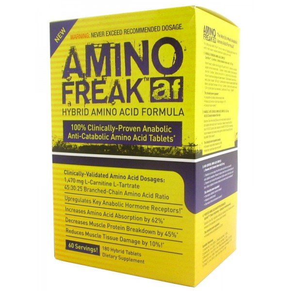 Amino Freak, 180 шт, PharmaFreak. BCAA. Снижение веса Восстановление Антикатаболические свойства Сухая мышечная масса 