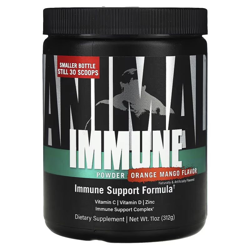Витамины и минералы Universal Nutrition Animal Immune Powder, 312 грамм Апельсин-манго,  ml, Universal Nutrition. Vitamins and minerals. General Health Immunity enhancement 