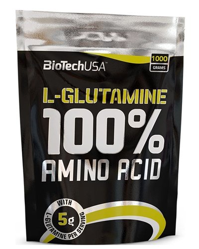 100% L-Glutamine, 1000 g, BioTech. Glutamine. Mass Gain recovery Anti-catabolic properties 