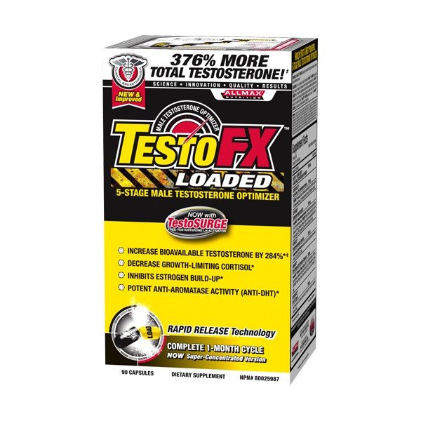 TestoFX Loaded, 90 шт, AllMax. Бустер тестостерона. Поддержание здоровья Повышение либидо Aнаболические свойства Повышение тестостерона 