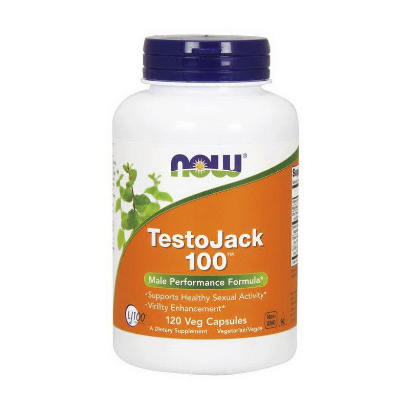 Now Бустер тестостерона Now Foods TestoJack 100 (120 капс) нау фудс, , 120 