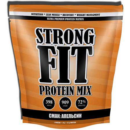 Комплексный протеин Strong FIT Protein MIX (909 г) стронг фит микс Апельсин,  ml, Strong FIT. Protein Blend. 