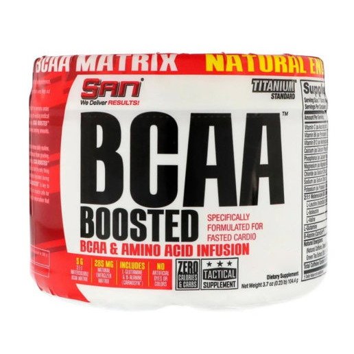 BCAA SAN BCAA Boosted, 105 грамм Фруктовый пунш,  мл, Insane Labz. BCAA. Снижение веса Восстановление Антикатаболические свойства Сухая мышечная масса 