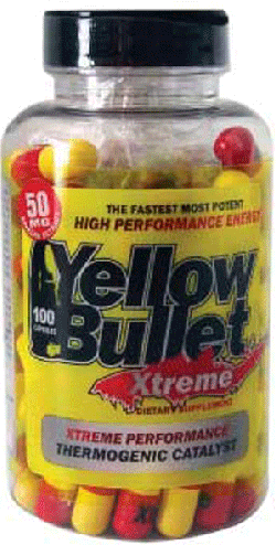Yellow Bullet Extreme, 100 pcs, Hard Rock. Thermogenic. Weight Loss Fat burning 
