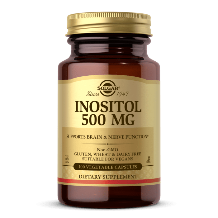 Инозитол Solgar Inositol 500 mg (100 капс) витамин б8 солгар,  мл, Solgar. Витамин B. Поддержание здоровья 