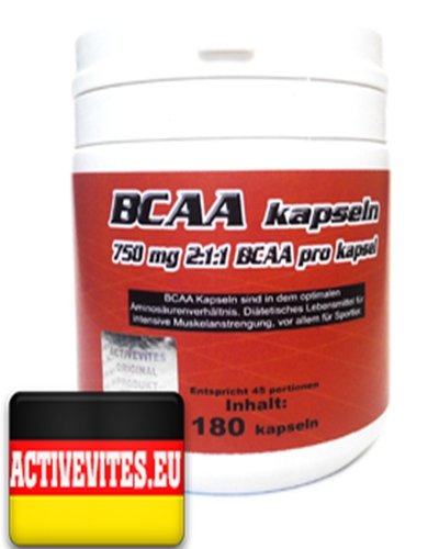 BCAA Kapsein, 180 шт, Activevites. BCAA. Снижение веса Восстановление Антикатаболические свойства Сухая мышечная масса 