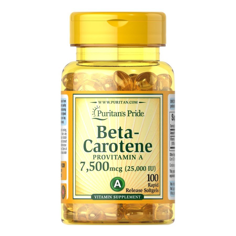 Puritan's Pride Витамины и минералы Puritan's Pride Beta-Carotene 25000 IU, 100 капсул, , 