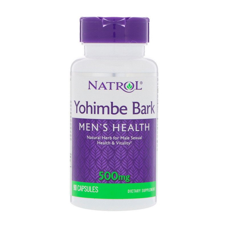 Йохимбин экстракт Natrol Yohimbe Bark 500 mg (90 капс) натрол,  мл, Natrol. Йохимбе