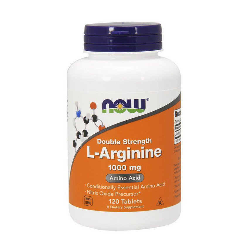 Л-Аргинин Now Foods L-Arginine 1000 mg (120 таблеток) нау фудс,  мл, Now. Аргинин. Восстановление Укрепление иммунитета Пампинг мышц Антиоксидантные свойства Снижение холестерина Донатор оксида азота 