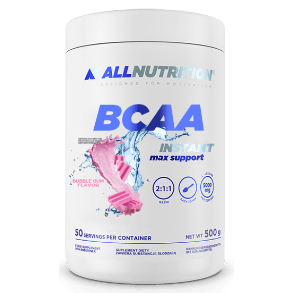 БЦАА AllNutrition BCAA Max Support Instant (500 г) алл нутришн макс саппорт Bubble Gum,  мл, AllNutrition. BCAA. Снижение веса Восстановление Антикатаболические свойства Сухая мышечная масса 