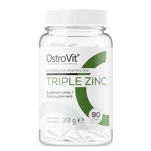 Витамины и минералы OstroVit Triple Zinc, 90 капсул,  мл, OstroVit. Витамины и минералы. Поддержание здоровья Укрепление иммунитета 