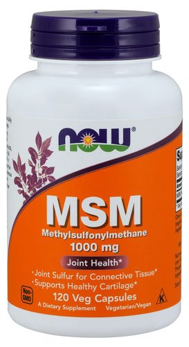 NOW MSM 1000 mg Veg Capsules 120 капс Без вкуса,  ml, Now. Glucosamina Condroitina. General Health Ligament and Joint strengthening 
