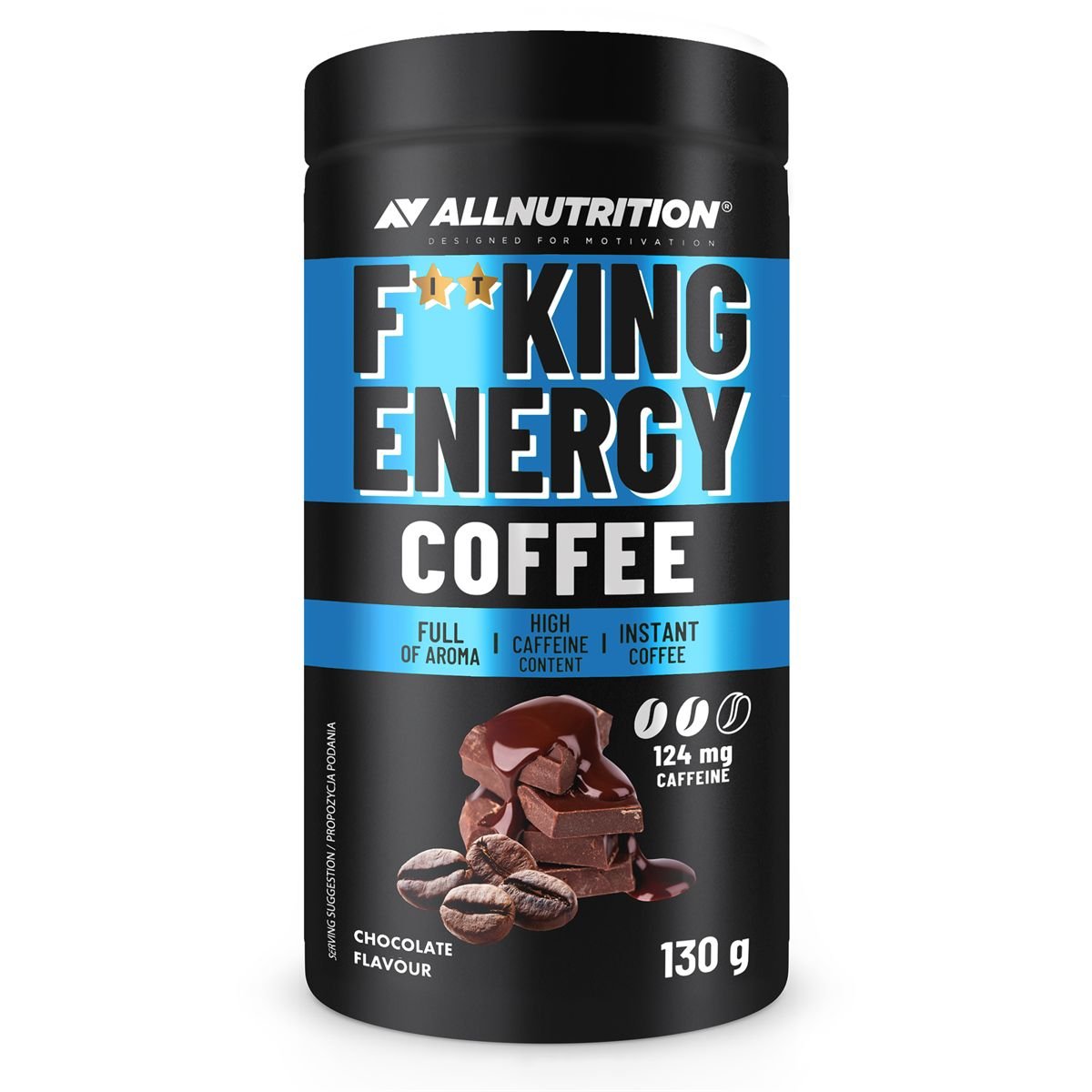 AllNutrition Заменитель питания AllNutrition Fitking Delicious Energy Coffee, 130 грамм Шоколад, , 130 г