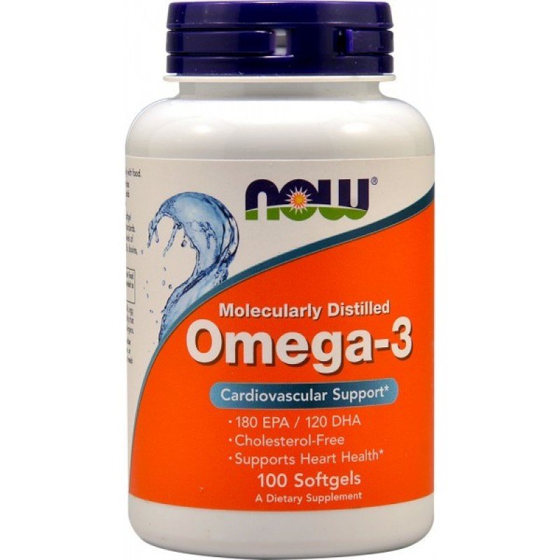 Omega-3 Cardiovascular Support NOW Foods 100 Softgels,  ml, Now. Omega 3 (Aceite de pescado). General Health Ligament and Joint strengthening Skin health CVD Prevention Anti-inflammatory properties 