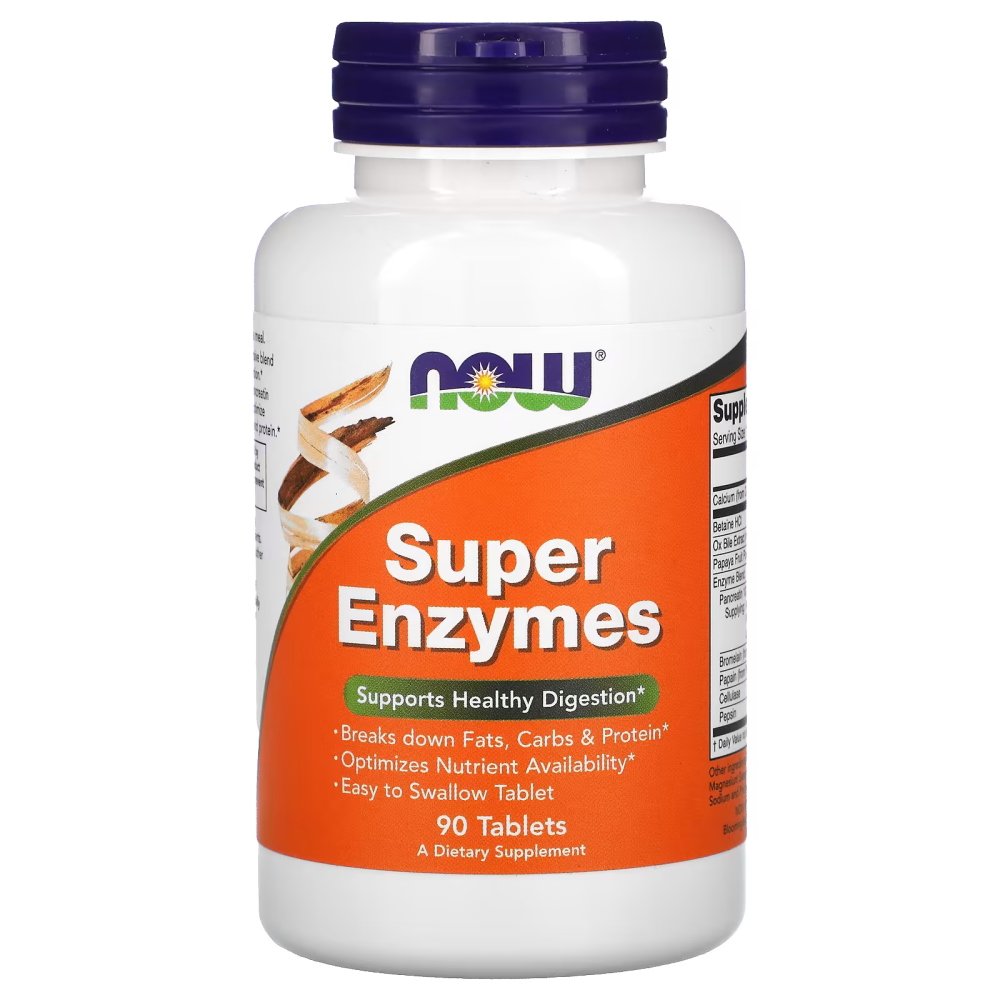 Натуральная добавка NOW Super Enzymes, 90 таблеток,  ml, Now. Natural Products. General Health 