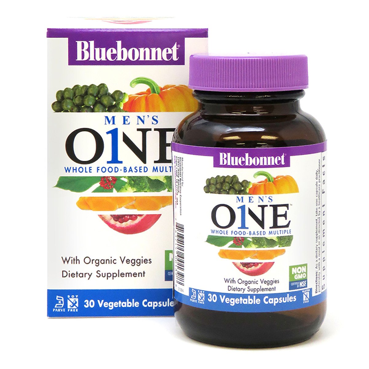 Bluebonnet Nutrition Мужские Мультивитамины, Men's One, Bluebonnet Nutrition, 30 растительных капсул, , 