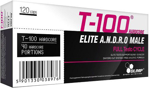 T-100 Hardcore, 120 pcs, Olimp Labs. Testosterone Booster. General Health Libido enhancing Anabolic properties Testosterone enhancement 
