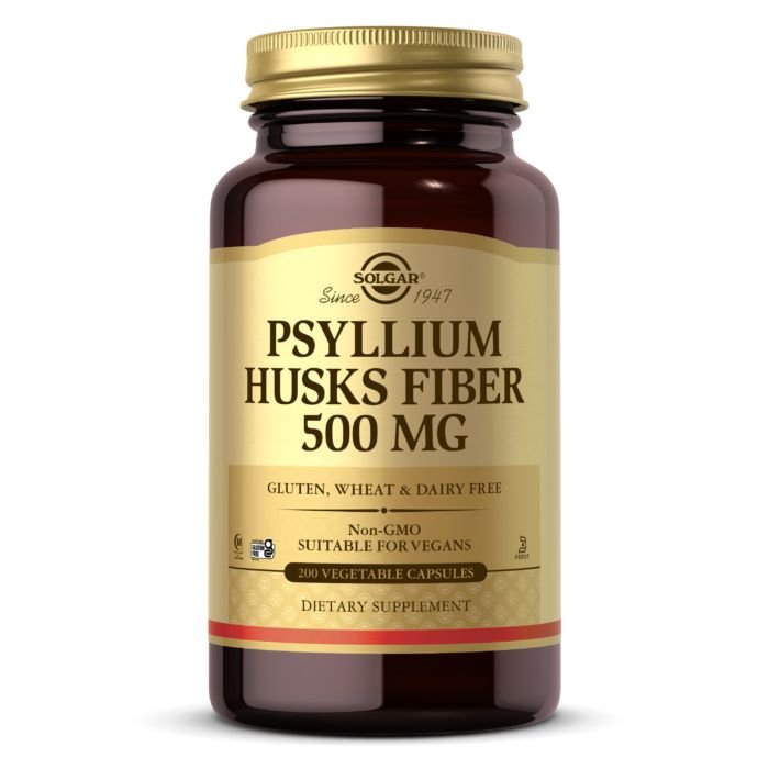 Натуральная добавка Solgar Psyllium Husks Fiber 500 mg, 200 вегакапсул,  ml, Solgar. Natural Products. General Health 