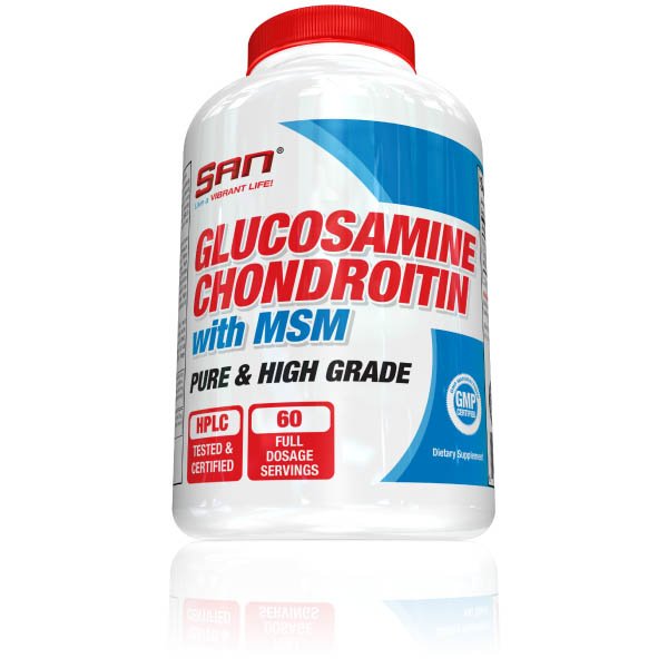 Для суставов и связок SAN Glucosamine and Chondroitin with MSM, 90  таблеток,  ml, San. For joints and ligaments. General Health Ligament and Joint strengthening 