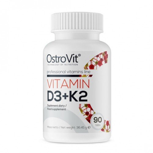 Витамины и минералы OstroVit Vitamin D3+K2, 90 таблеток,  ml, Optisana. Vitamin D. 