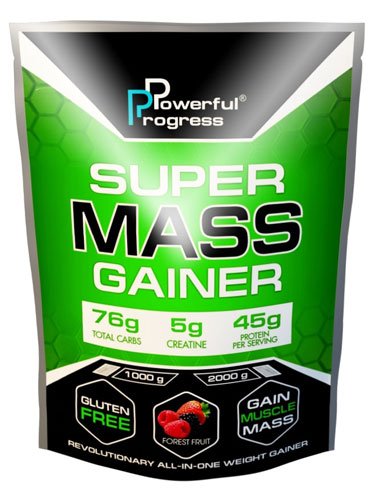 Powerful Progress Super Mass Gainer 2 кг Черничный чизкейк,  ml, Powerful Progress. Gainer. Mass Gain Energy & Endurance recovery 