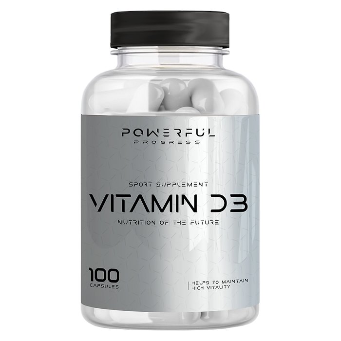 Витамины и минералы Powerful Progress Vitamin D3, 100 капсул,  мл, Powerful Progress. Витамины и минералы. Поддержание здоровья Укрепление иммунитета 