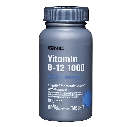 Vitamin B-12 500, 100 pcs, GNC. Vitamin B. General Health 