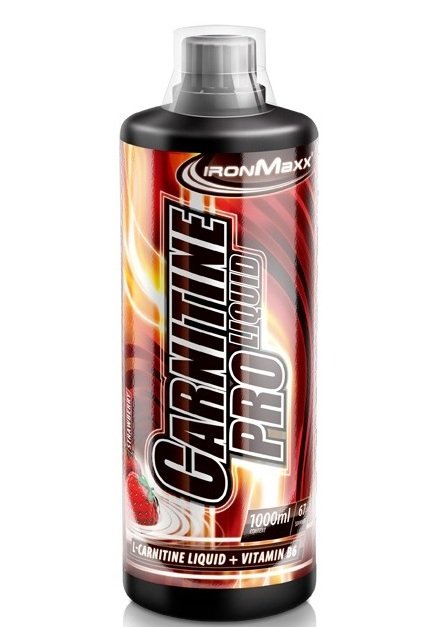 Жиросжигатель Ironmaxx L-Carnitine Pro Liquid, 1 литр Клубника,  мл, IronMaster. Жиросжигатель. Снижение веса Сжигание жира 