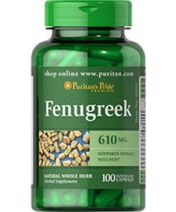Fenugreek, 100 pcs, Puritan's Pride. Testosterone Booster. General Health Libido enhancing Anabolic properties Testosterone enhancement 
