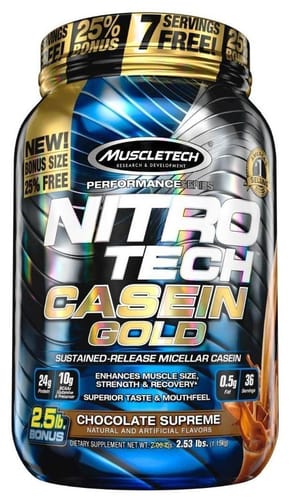 Nitro-Tech Casein Gold, 1150 г, MuscleTech. Казеин. Снижение веса 