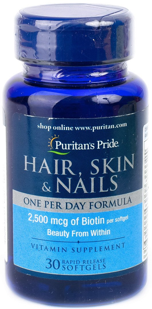 Puritan's Pride Hair Skin and Nails One Per Day Formula 30 Softgеls,  ml, Puritan's Pride. Vitamins and minerals. General Health Immunity enhancement 