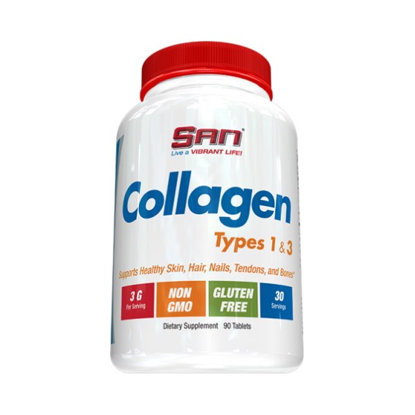 Для суставов и связок SAN Collagen Types 1 and 3, 90 таблеток,  ml, San. Para articulaciones y ligamentos. General Health Ligament and Joint strengthening 