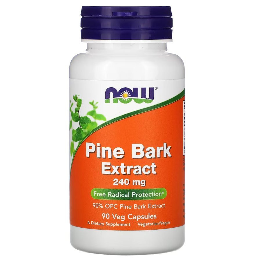 Now Натуральная добавка NOW Pine Bark Extract 240 mg, 90 вегакапсул, , 