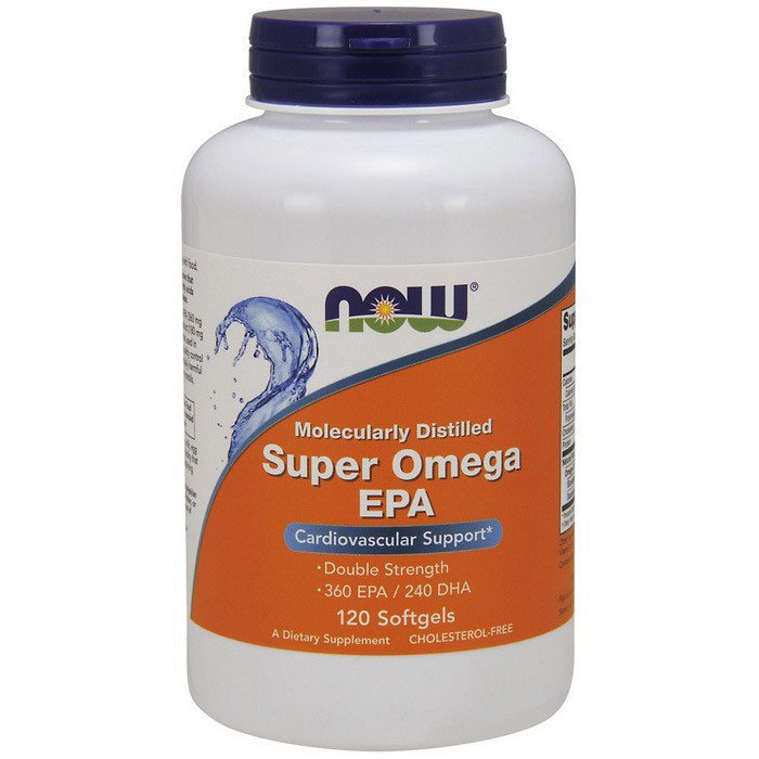 Омега 3 Now Foods Super Omega EPA (120 капс) рыбий жир нау фудс,  мл, Now. Омега 3 (Рыбий жир). Поддержание здоровья Укрепление суставов и связок Здоровье кожи Профилактика ССЗ Противовоспалительные свойства 