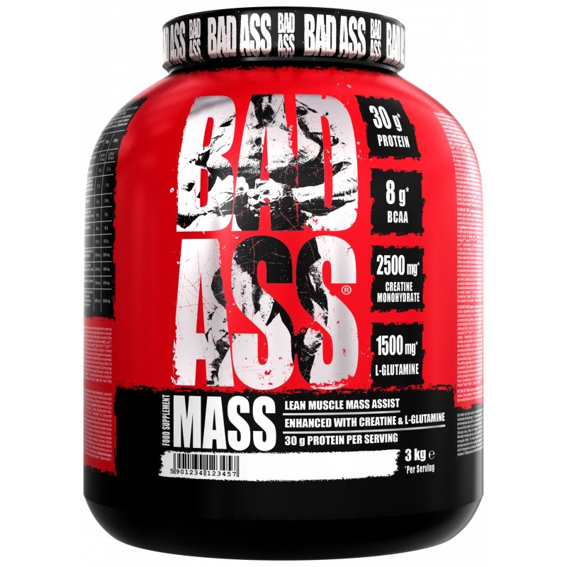 Гейнер Fitness Authority BAD ASS Mass, 3 кг Шоколад,  ml, Fitness Authority. Ganadores. Mass Gain Energy & Endurance recuperación 