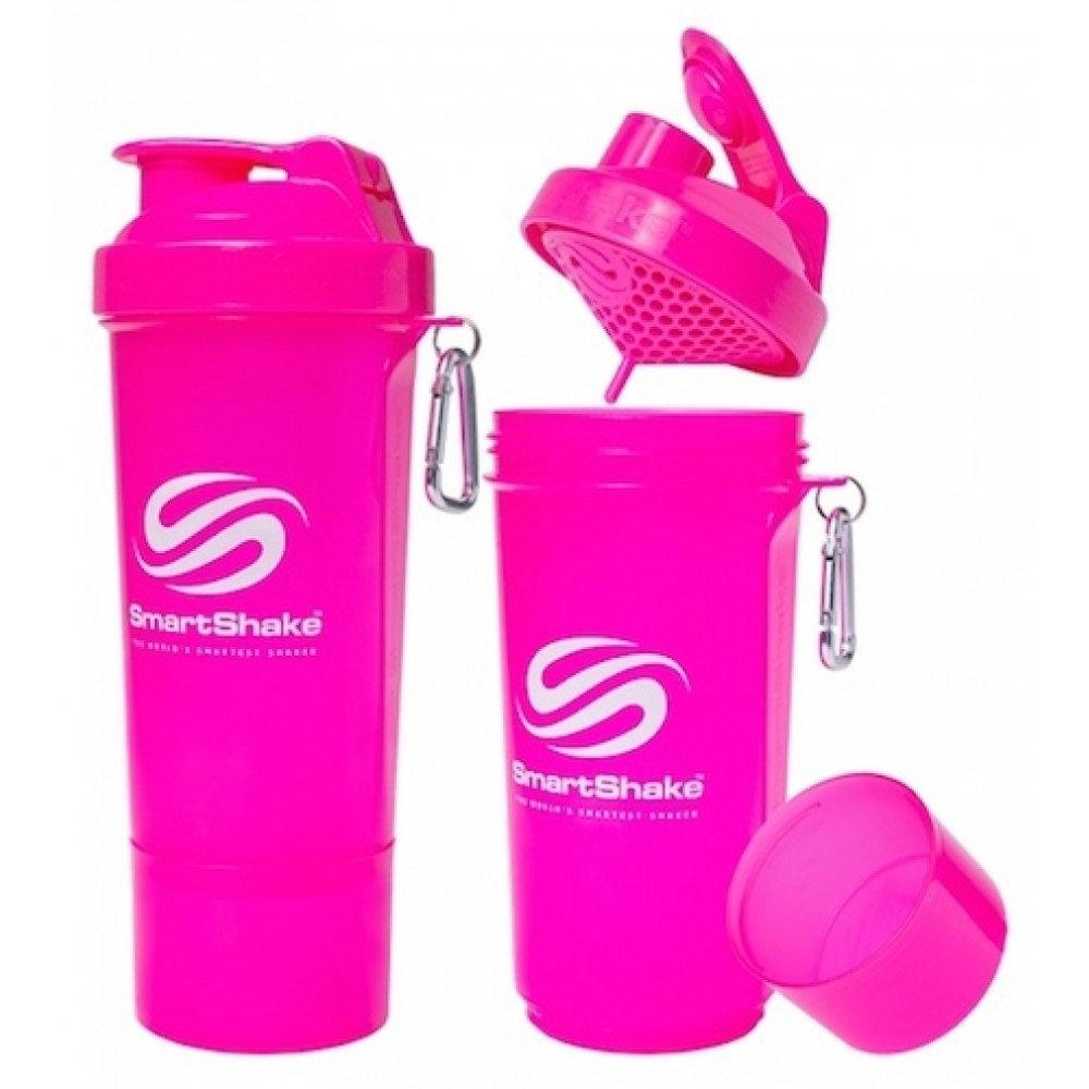 Шейкер спортивный SmartShake Slim NEON Pink  (500 мл),  мл, SmartShake. Шейкер. 