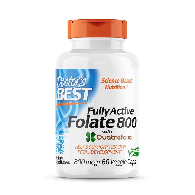Doctor's BEST Витамины и минералы Doctor's Best Fully Active Folate 800 mcg, 60 вегакапсул, , 