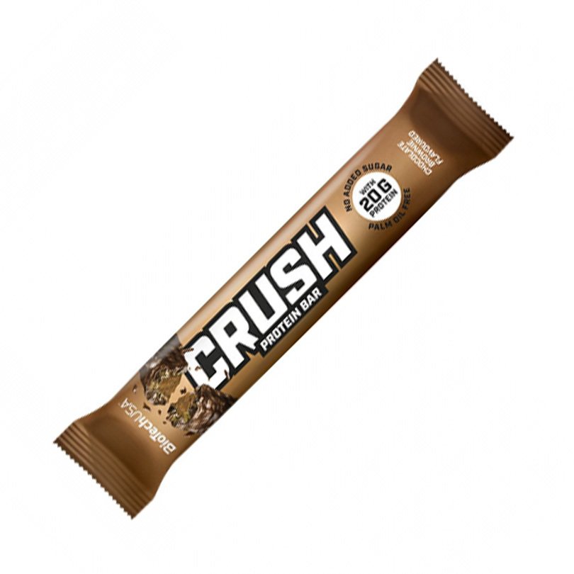 Батончик BioTech Crush Bar, 64 грамм Шоколад-брауни,  мл, BioTech. Батончик. 