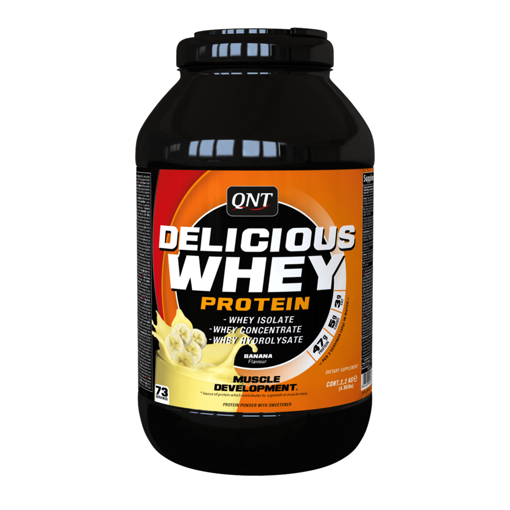 QNT QNT Delicious Whey Protein 2,2 кг - Banana, , 1600 - 3000 