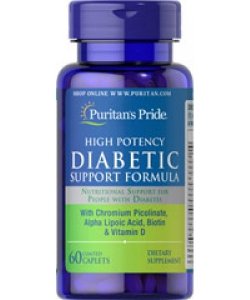 Diabetic Support Formula, 60 шт, Puritan's Pride. Витаминно-минеральный комплекс. Поддержание здоровья Укрепление иммунитета 
