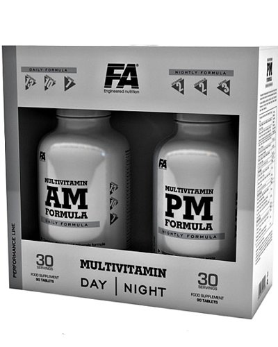 Multivitamin AM PM Formula, 180 шт, Fitness Authority. Витаминно-минеральный комплекс. Поддержание здоровья Укрепление иммунитета 