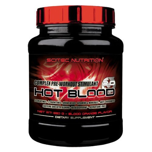 Hot Blood 2.0, 820 г, Scitec Nutrition. Предтренировочный комплекс. Энергия и выносливость 