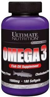 Жирні кислоти Ultimate Nutrition Omega 3 180 caps,  ml, Ultimate Nutrition. Omega 3 (Fish Oil). General Health Ligament and Joint strengthening Skin health CVD Prevention Anti-inflammatory properties 