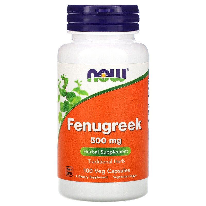NOW Foods Fenugreek 500 mg 100 VCaps (Пажитник),  ml, Now. Special supplements. 