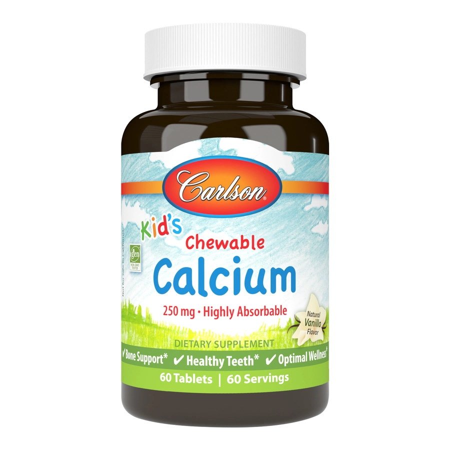 Витамины и минералы Carlson Labs Kid's Chewable Calcium, 60 таблеток,  ml, Carlson Labs. Vitamins and minerals. General Health Immunity enhancement 