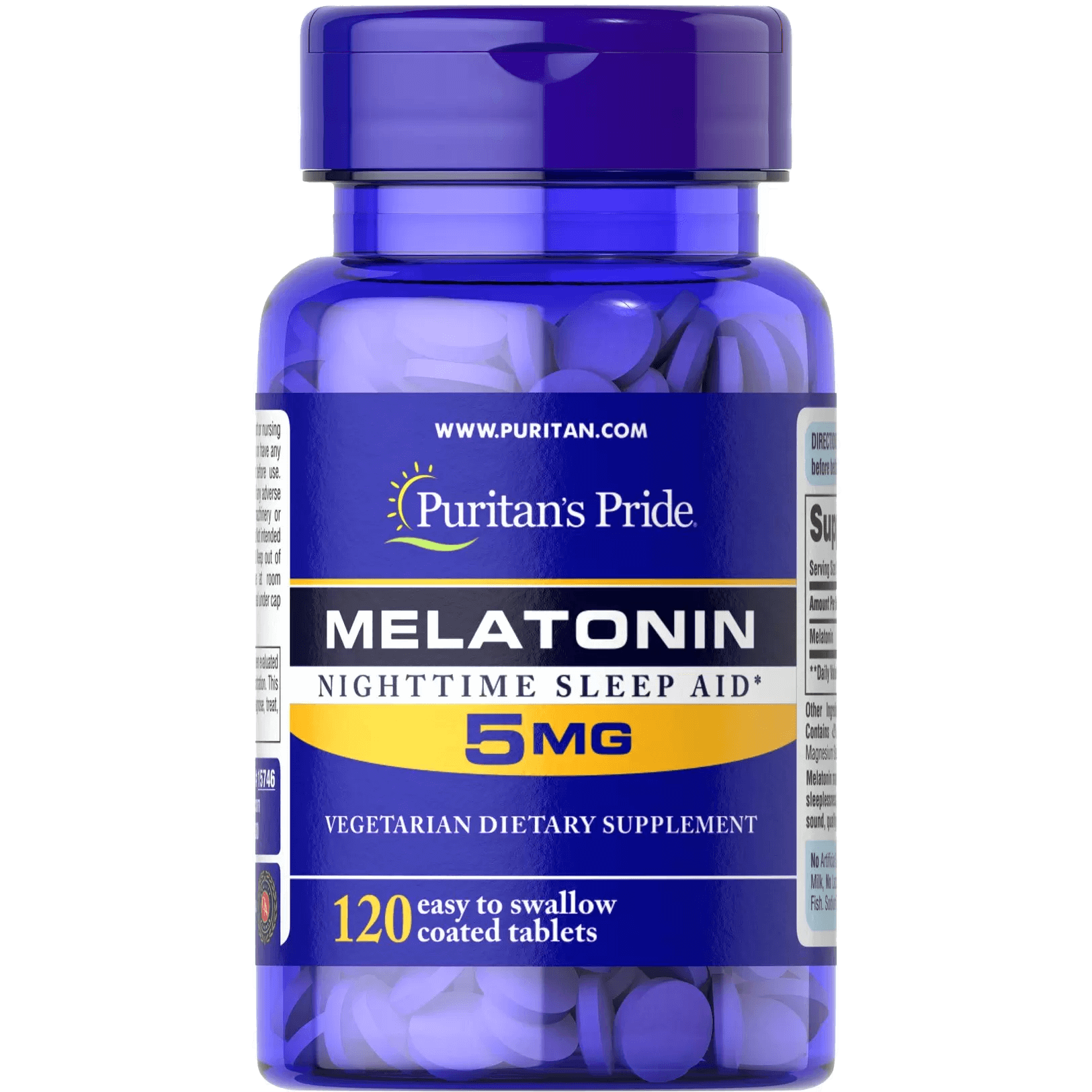 Melatonin 5 mg,  ml, Puritan's Pride. Melatoninum. Improving sleep recovery Immunity enhancement General Health 