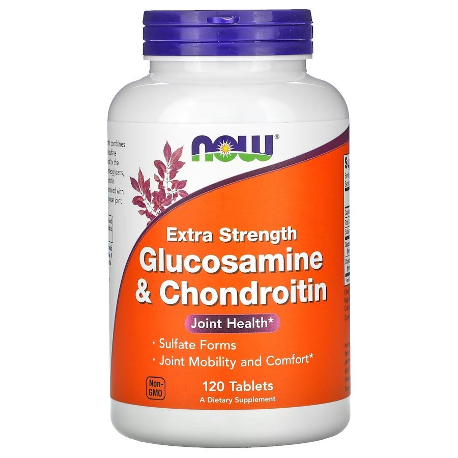 Now Препарат для суставов и связок NOW Glucosamine &amp; Chondroitin Extra Strength, 120 таблеток, , 