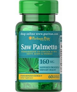 Saw Palmetto 160 mg, 60 piezas, Puritan's Pride. Suplementos especiales. 