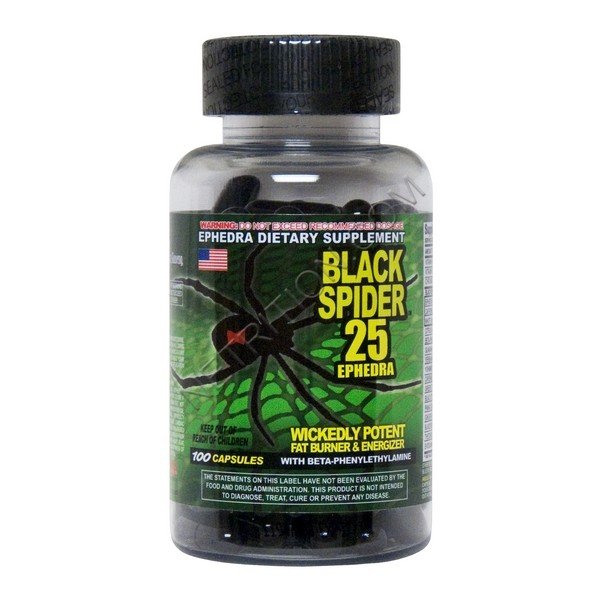 Black Spider, 100 pcs, Cloma Pharma. Fat Burner. Weight Loss Fat burning 
